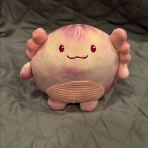 Animal adventure Kawaii pink tie dye axolotl round plush plush
